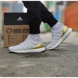 WOMEN'S Adidas UltraBoost 4.0 DNA White Gold Running Shoes FZ4009 US5.5/EU36 2/3